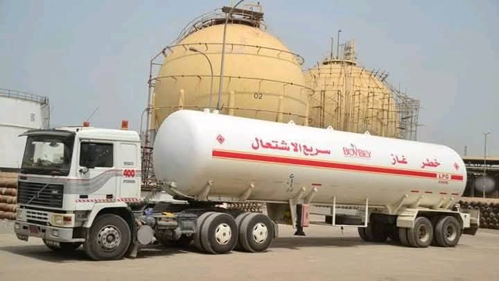 شركة الغاز ترحل 783 مقطورة غاز منزلي إلى عدن والمحافظات المحررة